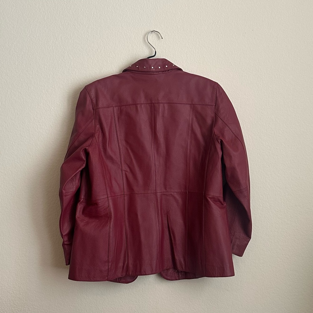 Wilson’s Red 100% Leather Jacket - Picture 4 of 4